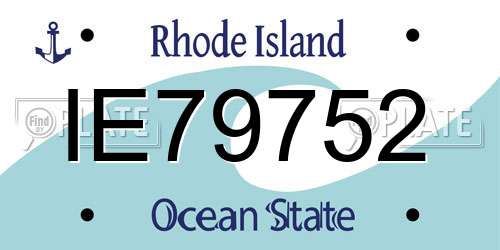 IE79752 Rhode Island License Plate