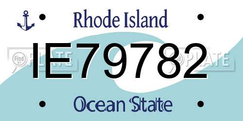 IE79782 Rhode Island License Plate