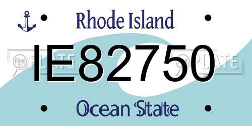 IE82750 Rhode Island License Plate
