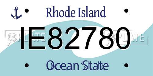 IE82780 Rhode Island License Plate