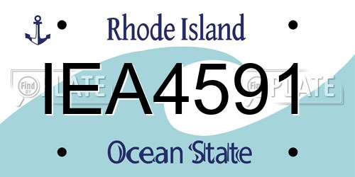 IEA4591 Rhode Island License Plate
