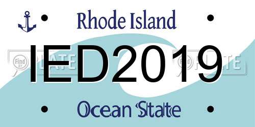 IED2019 Rhode Island License Plate