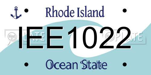 IEE1022 Rhode Island License Plate