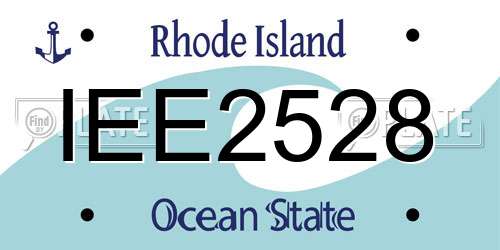 IEE2528 Rhode Island License Plate