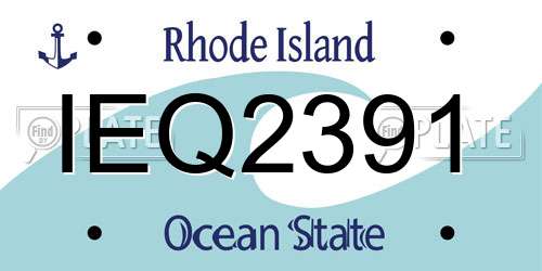 IEQ2391 Rhode Island License Plate