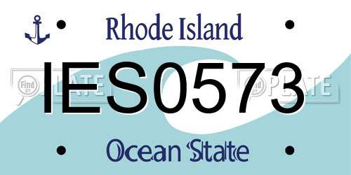 IES0573 Rhode Island License Plate