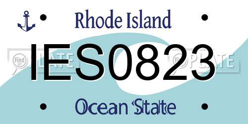 IES0823 Rhode Island License Plate