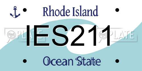 IES211 Rhode Island License Plate