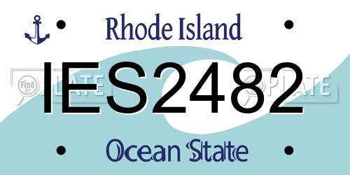 IES2482 Rhode Island License Plate