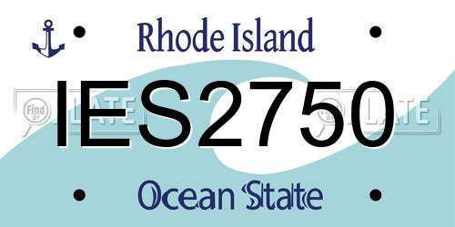 IES2750 Rhode Island License Plate