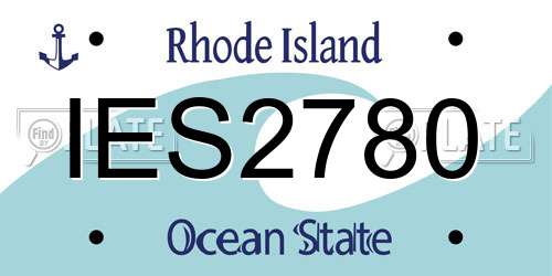 IES2780 Rhode Island License Plate