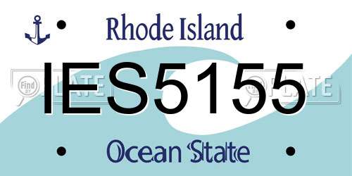 IES5155 Rhode Island License Plate