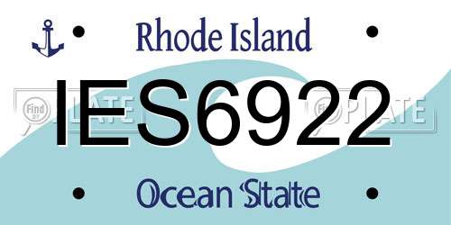 IES6922 Rhode Island License Plate