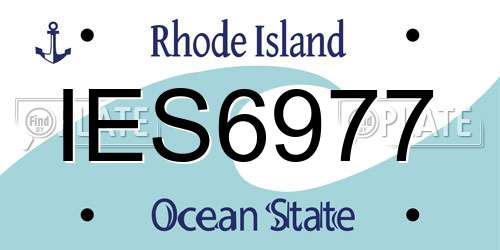 IES6977 Rhode Island License Plate