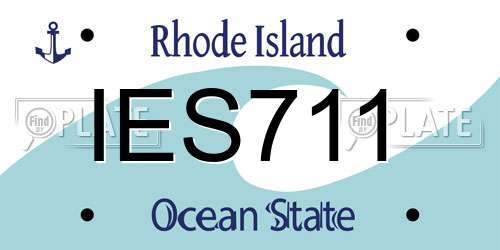 IES711 Rhode Island License Plate