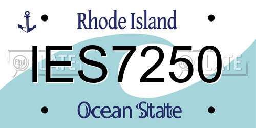 IES7250 Rhode Island License Plate
