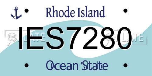 IES7280 Rhode Island License Plate