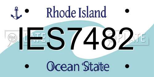 IES7482 Rhode Island License Plate