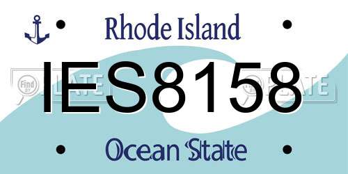IES8158 Rhode Island License Plate