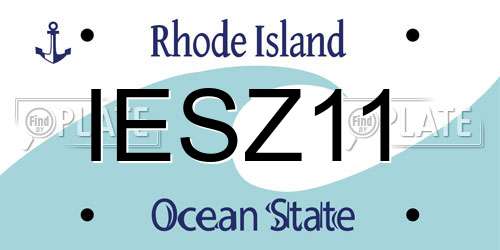 IESZ11 Rhode Island License Plate