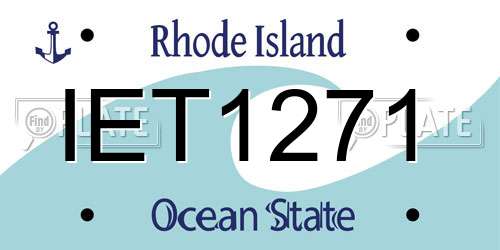 IET1271 Rhode Island License Plate