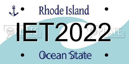 IET2022 Rhode Island License Plate