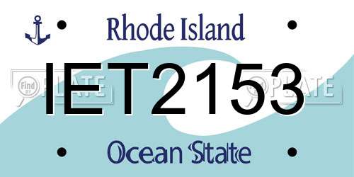 IET2153 Rhode Island License Plate