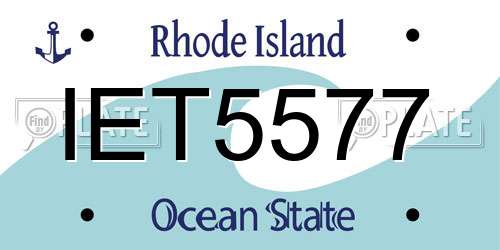 IET5577 Rhode Island License Plate