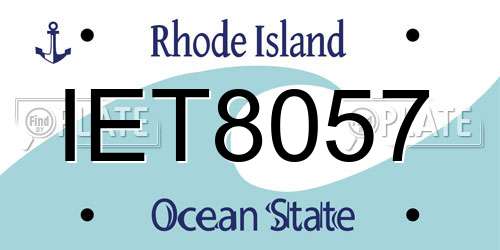 IET8057 Rhode Island License Plate