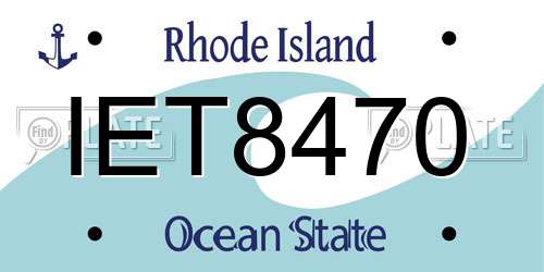 IET8470 Rhode Island License Plate