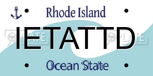 IETATTD Rhode Island License Plate