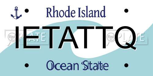 IETATTQ Rhode Island License Plate
