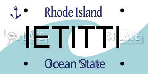IETITTI Rhode Island License Plate