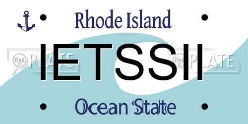 IETSSII Rhode Island License Plate