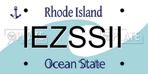 IEZSSII Rhode Island License Plate