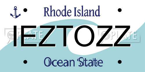 IEZTOZZ Rhode Island License Plate