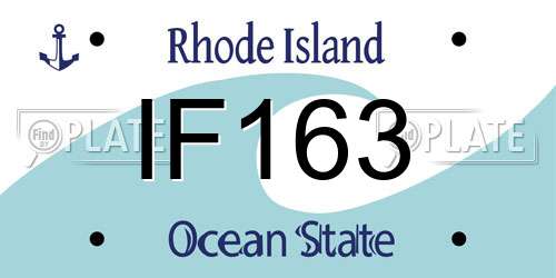 IF163 Rhode Island License Plate