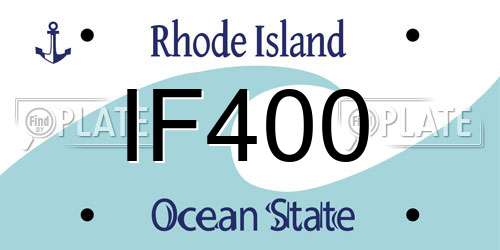 IF400 Rhode Island License Plate