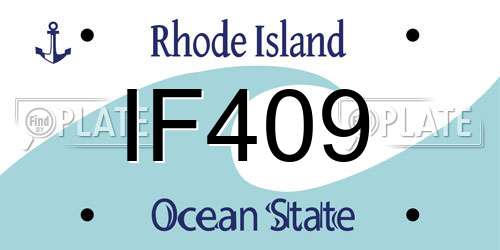 IF409 Rhode Island License Plate