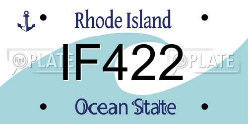 IF422 Rhode Island License Plate