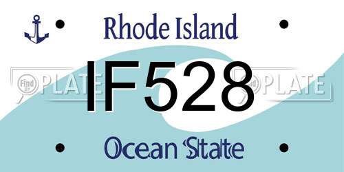IF528 Rhode Island License Plate