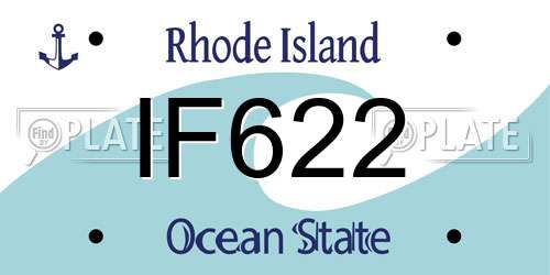 IF622 Rhode Island License Plate
