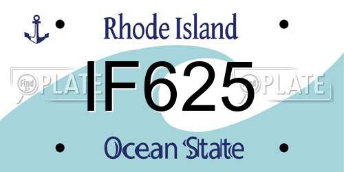 IF625 Rhode Island License Plate