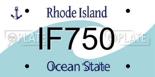 IF750 Rhode Island License Plate