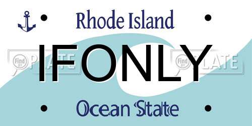 IFONLY Rhode Island License Plate