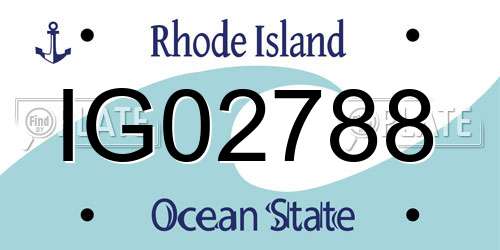 IG02788 Rhode Island License Plate