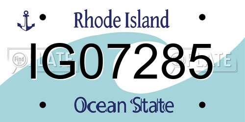 IG07285 Rhode Island License Plate