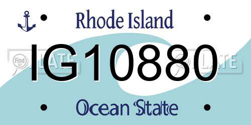 IG10880 Rhode Island License Plate