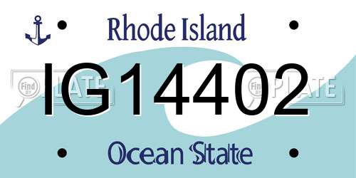 IG14402 Rhode Island License Plate