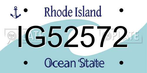 IG52572 Rhode Island License Plate